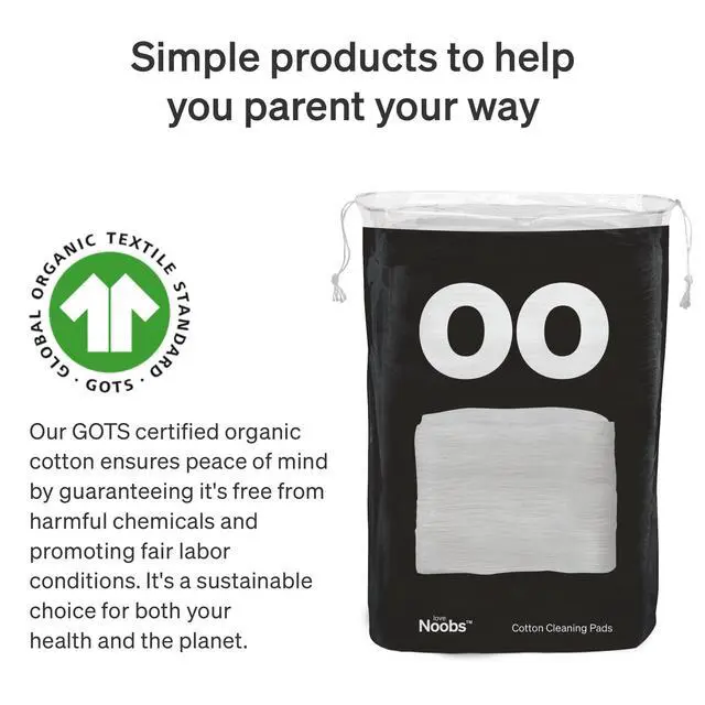 Alt view image 2 of 7 - Baby Cotton Pads, 60 Count, Ultra Soft 100% Organic Extra Large Cotton Pads for Baby, Great for Baby Sensitive Skin, Lint-Free Premium Disposable Large Cotton Pads, 100% Cotton Squares