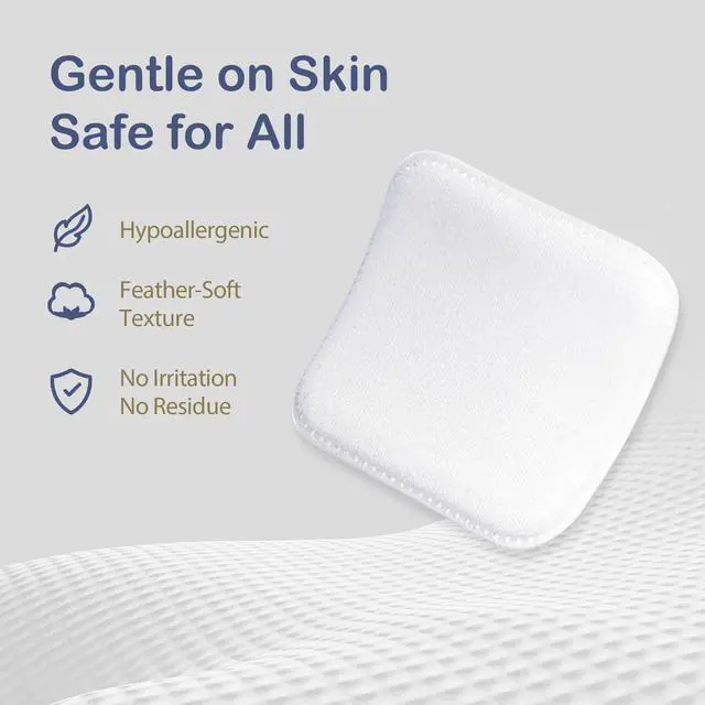 Alt view image 5 of 7 - Large Cotton Pads for Face, Soft & Lint-Free Cotton Rounds with Pressed Seam Design, Durable Facial Cleansing Squares for Face, Ideal Makeup Remover Pads, 3x3 Inch, 60 Count