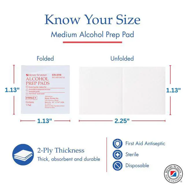 Alt view image 6 of 7 - Medium Alcohol Prep Pads, 70% IPA, 2-ply, Sterile, 200 Ct