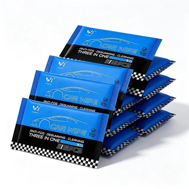 Main image of 72 Count Car Wipes Interior Cleaning, Car Interior Cleaner Wipes for Dashboard, Leather Seats, Steering Wheel & Upholstery, 6 Packs Travel Size, Multi-Surface Car Interior Cleaning Supplies