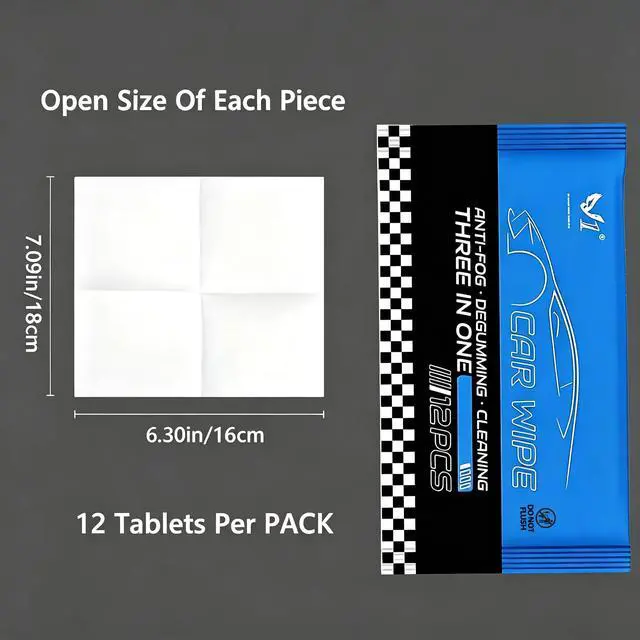 Alt view image 6 of 7 - 72 Count Car Wipes Interior Cleaning, Car Interior Cleaner Wipes for Dashboard, Leather Seats, Steering Wheel & Upholstery, 6 Packs Travel Size, Multi-Surface Car Interior Cleaning Supplies