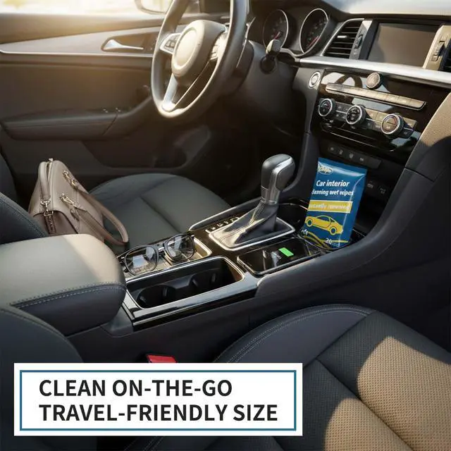 Alt view image 6 of 7 - Car Cleaning Wipes, Multipurpose Vehicle Interior Surface Wipes, Soft Disposable Cleaning Cloth for Car Dashboard Seat Door Panel Glass Dust & Stain Removal