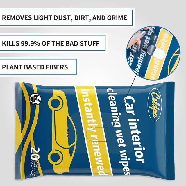 Alt view image 7 of 7 - Car Cleaning Wipes, Multipurpose Vehicle Interior Surface Wipes, Soft Disposable Cleaning Cloth for Car Dashboard Seat Door Panel Glass Dust & Stain Removal