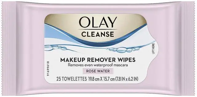 Main image of Cleanse Makeup Remover, Rose Water, 25 Wipes