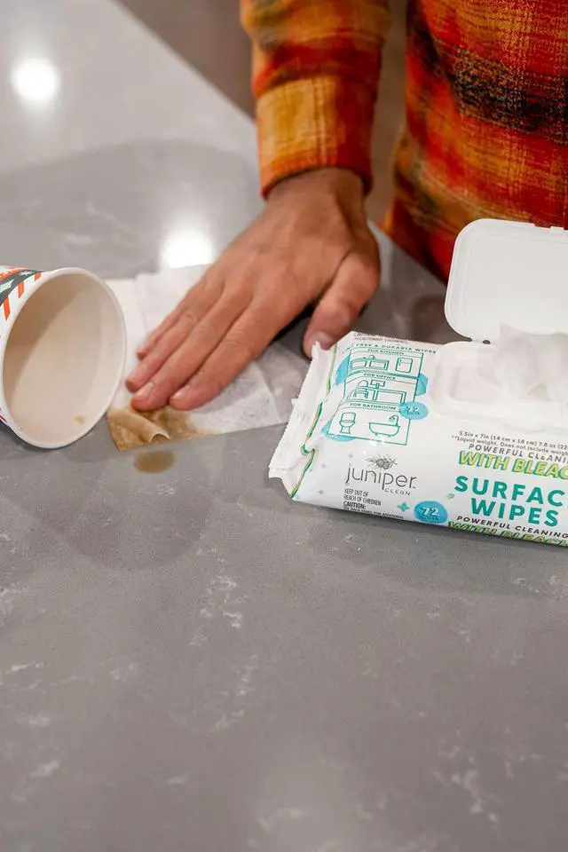 Alt view image 6 of 7 - CLEAN 1 Pack Surface Wipes with Bleach, All-Purpose Cleaner for Bathroom, Kitchen, Office, 72 Count Soft Flow, Fresh Scent, Lint Free & Durable