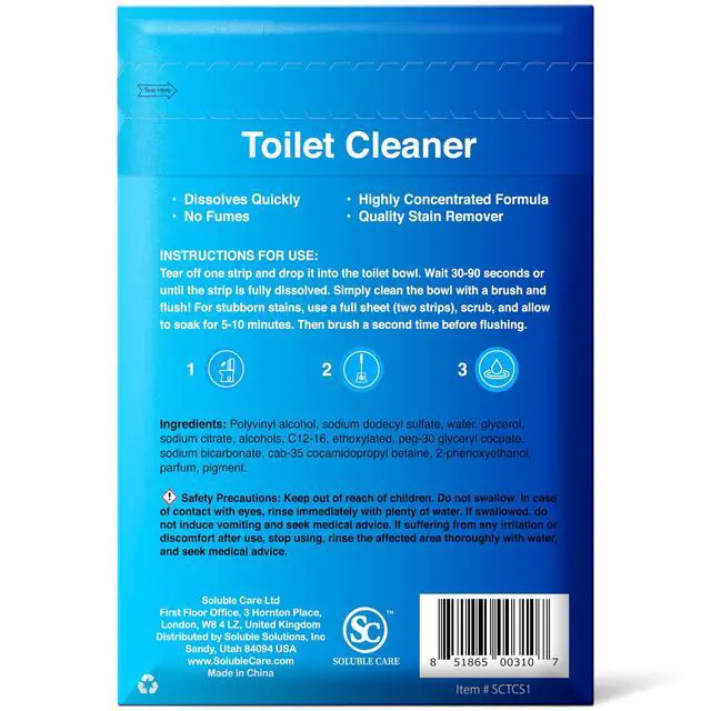 Alt view image 5 of 7 - Dissolvable Toilet Bowl Cleaner Sheets (No Bottles, Easy Clean, Quick-Dissolving, Mess-Free, Septic-Safe Cleaning for Home & Office) - 40 Sheets, Pine Scent