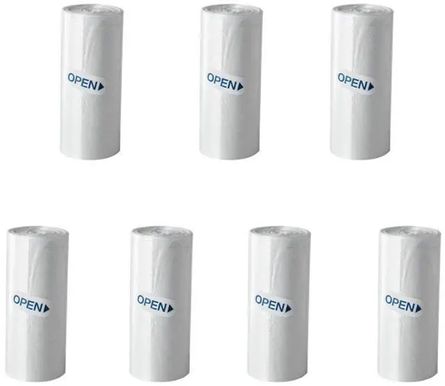 Main image of Mini Trash Bags for Mini Trash Can,7 Rolls White Trash Bags for Desktop Wastebasket of Various Sizes,105 Count Total