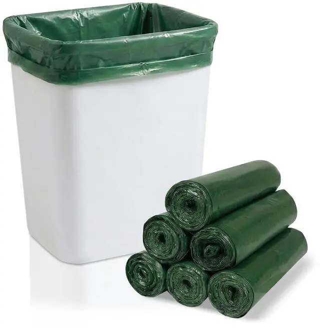 Main image of 4 Gallon Small Trash Bags, 80 Pieces Thick Small Green Garbage Bags with Flat Tops Small Bathroom Trash Bags Ideal for Bedrooms, Kitchens, and Offices
