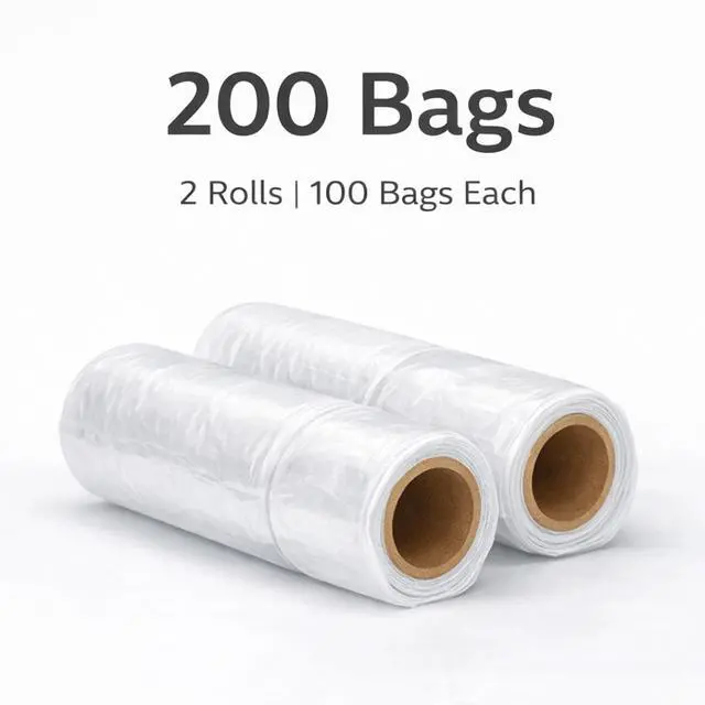 Alt view image 6 of 7 - Mini Trash Bags 1.6 Liter/0.4 Gal- 200 Count Tiny Clear Trash Can Liners for Countertop, Desktop, Makeup & Kitchen Scrap Bags | Leakproof Small Plastic Bags with Handles