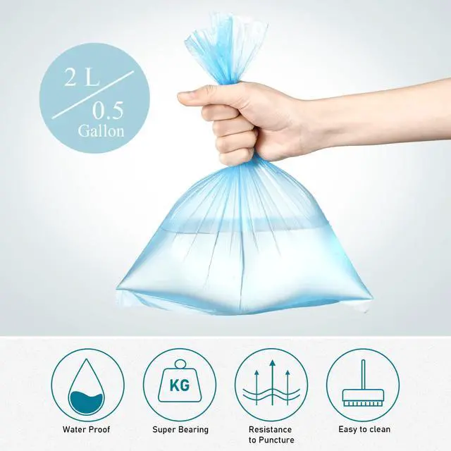 Alt view image 5 of 7 - 240 Counts Mini Trash Bags 0.5 Gallon Tiny Garbage Bags Small Pet Bags Strong Trash Bags Trash Can Liners for Car Kitchen Office Desktop Mini Trash Can Wastebasket Bin, 16 Rolls(Mixed Color)