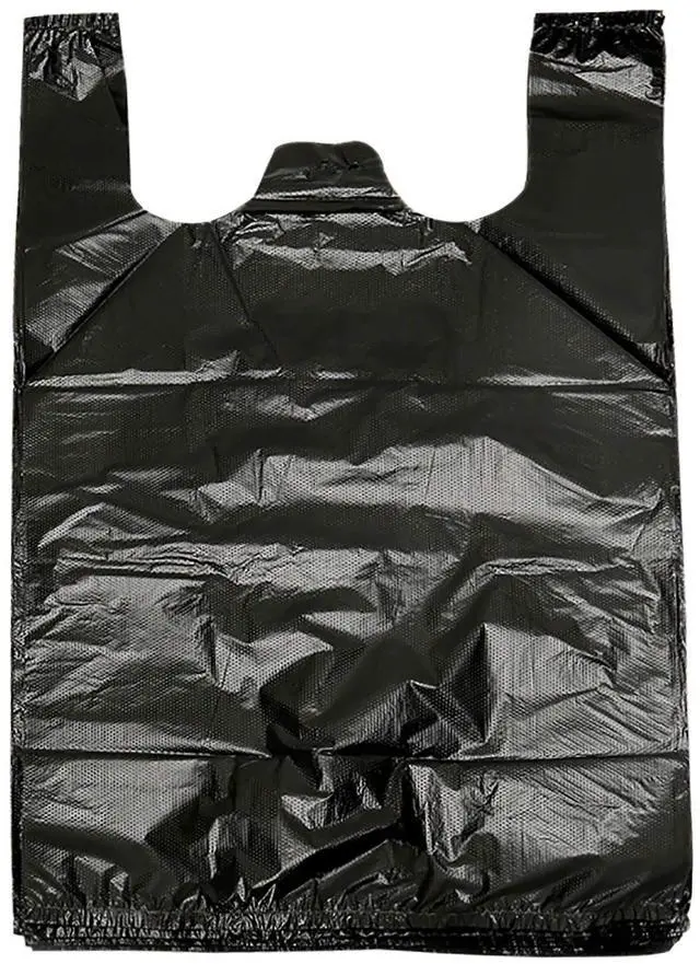 Main image of Plastic Bags T-shirt Bags 21x11.5inch (100 Count) with Handles for Small Business Grocery Shopping Restaurants Convenience Stores Unscented (100pcs)