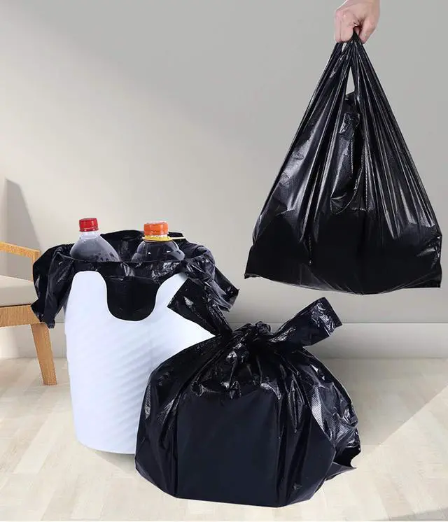 Alt view image 5 of 7 - Plastic Bags T-shirt Bags 21x11.5inch (100 Count) with Handles for Small Business Grocery Shopping Restaurants Convenience Stores Unscented (100pcs)