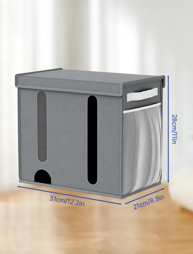 Alt view image 7 of 7 - 2-in-1 Trash Bag Dispenser, Garbage, Grocery Holder, 4-33 Gal, Gray