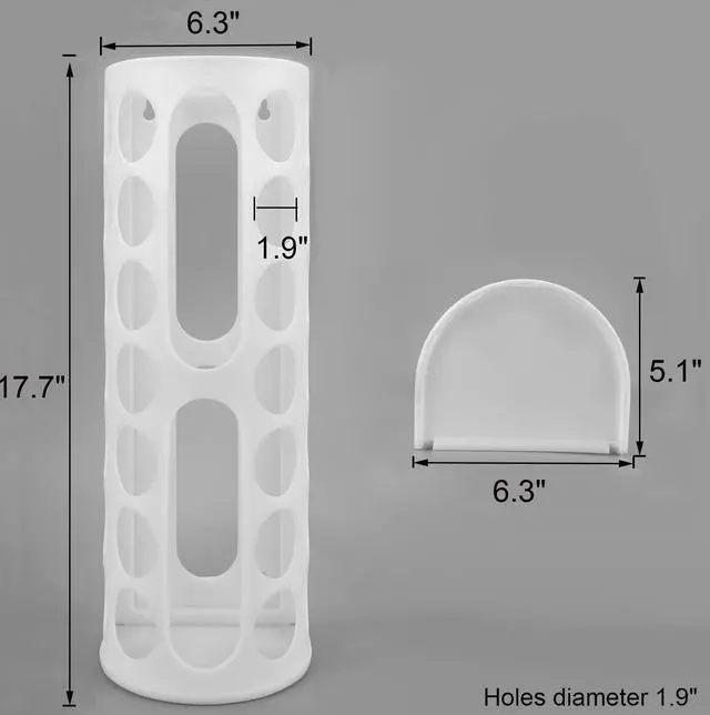 Alt view image 2 of 7 - Plastic Bag Holder for Grocery BagsLarge Capacity Plastic Bag Dispenser, Multiple Grocery Bag Storage Organizer, Wall Mount Kitchen Trash Bag Holder(White,1 pack)