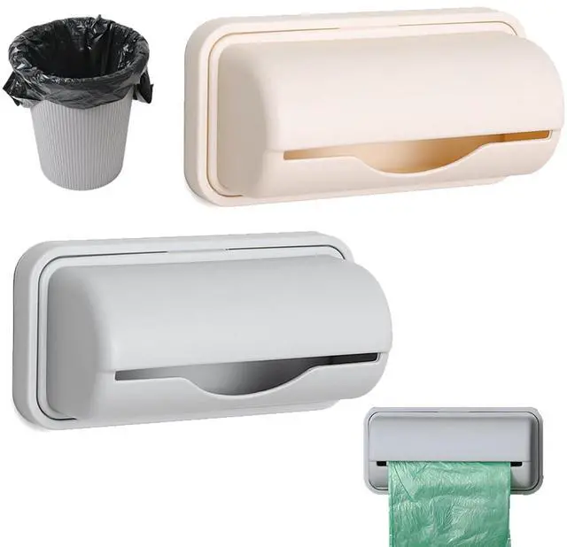 Main image of 2 Pcs Trash Bag Dispenser,Trash Can Liner Dispenser For Bottom Of Can,Garbage Bag Dispenser For Inside Trash Can,Wall Mount Garbage Bag Dispenser Kitchen Bathroom Toilet Storage Organization