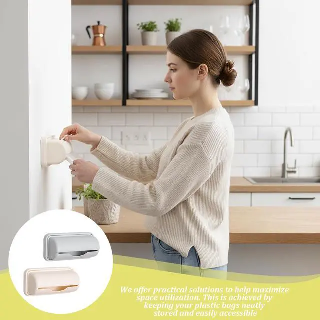 Alt view image 4 of 6 - 2 Pcs Trash Bag Dispenser,Trash Can Liner Dispenser For Bottom Of Can,Garbage Bag Dispenser For Inside Trash Can,Wall Mount Garbage Bag Dispenser Kitchen Bathroom Toilet Storage Organization