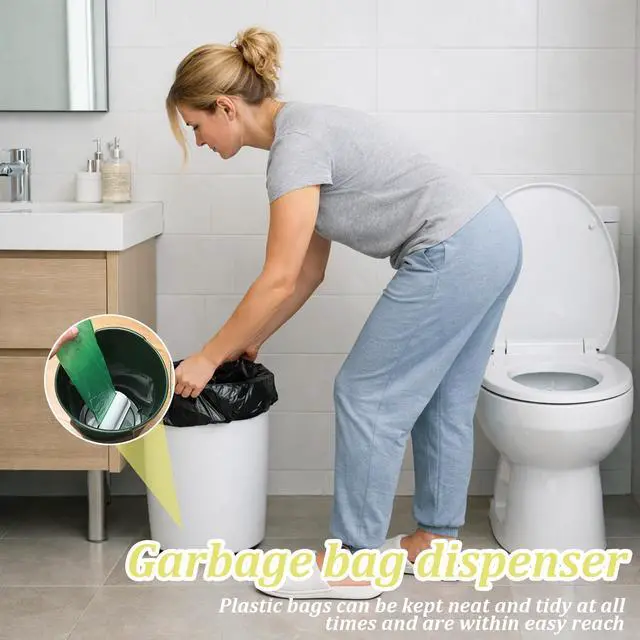 Alt view image 6 of 6 - 2 Pcs Trash Bag Dispenser,Trash Can Liner Dispenser For Bottom Of Can,Garbage Bag Dispenser For Inside Trash Can,Wall Mount Garbage Bag Dispenser Kitchen Bathroom Toilet Storage Organization