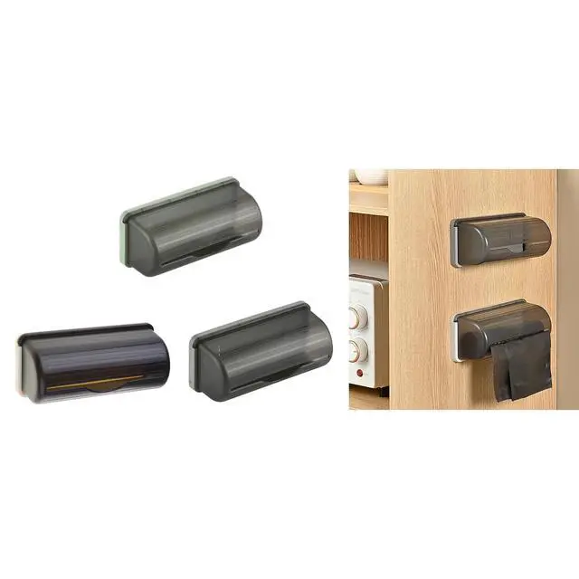 Alt view image 2 of 7 - Trash Bag Dispenser Wall Mounted,Plastic Bag Roll Holder,Garbage Bag Holder Cabinet,Kitchen Trash Can Liner Organizers, White