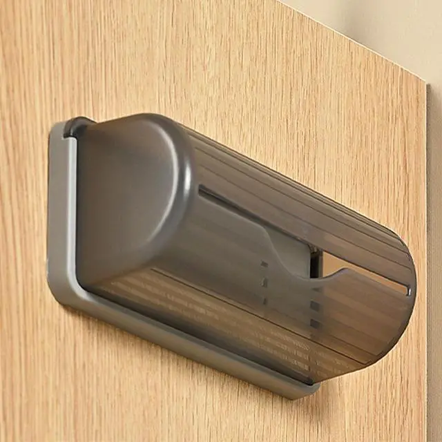 Alt view image 3 of 7 - Trash Bag Dispenser Wall Mounted,Plastic Bag Roll Holder,Garbage Bag Holder Cabinet,Kitchen Trash Can Liner Organizers, White