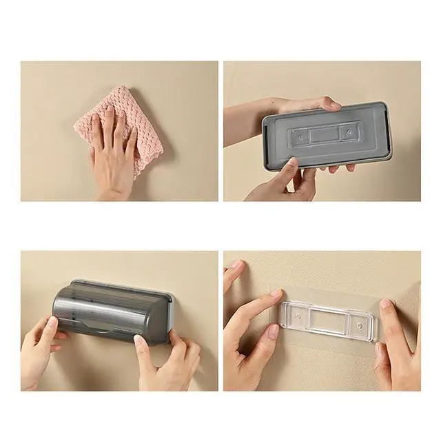 Alt view image 7 of 7 - Trash Bag Dispenser Wall Mounted,Plastic Bag Roll Holder,Garbage Bag Holder Cabinet,Kitchen Trash Can Liner Organizers, White