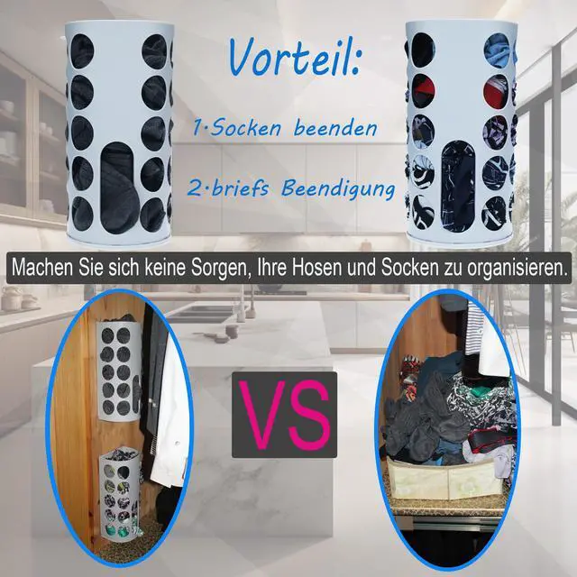 Alt view image 5 of 6 - Wall-Mounted Plastic Bag Holder (2 Pack) - Multi-Use Kitchen Organizer for Grocery Bags, Socks & Underwear | Space-Saving Design with Adhesive & Screws