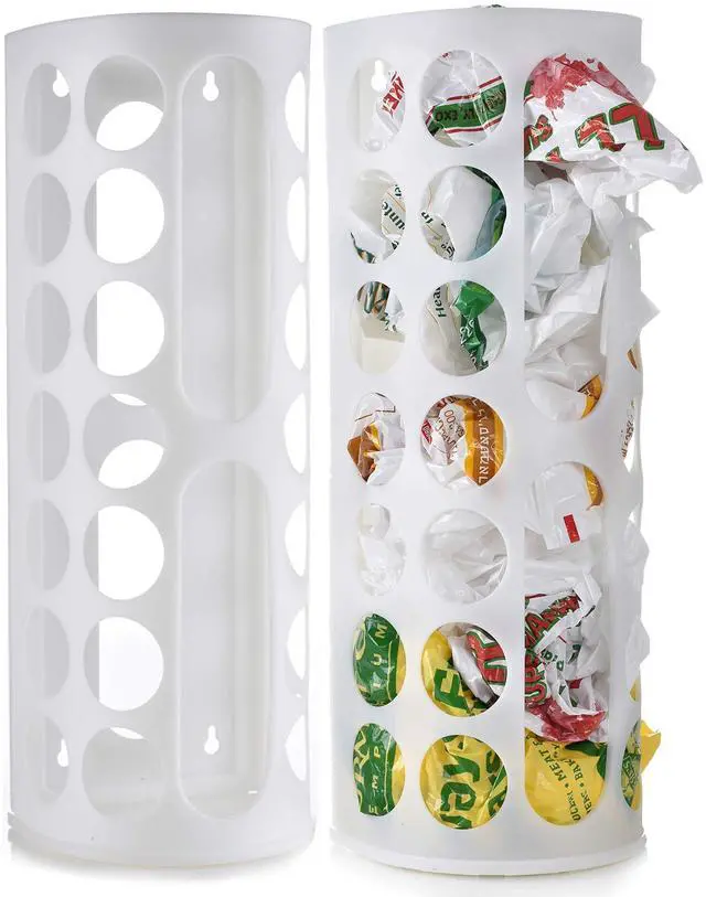 Main image of Grocery Bag Storage Holder, Large Bag Dispenser, Neatly Store Plastic Shopping Bags & Keep them Handy for Reuse, Access Holes Make Adding or Retrieving Bags Simple & Convenient, (2-Pack)