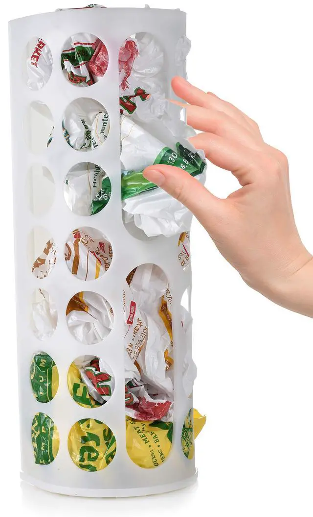 Alt view image 7 of 7 - Grocery Bag Storage Holder, Large Bag Dispenser, Neatly Store Plastic Shopping Bags & Keep them Handy for Reuse, Access Holes Make Adding or Retrieving Bags Simple & Convenient, (2-Pack)
