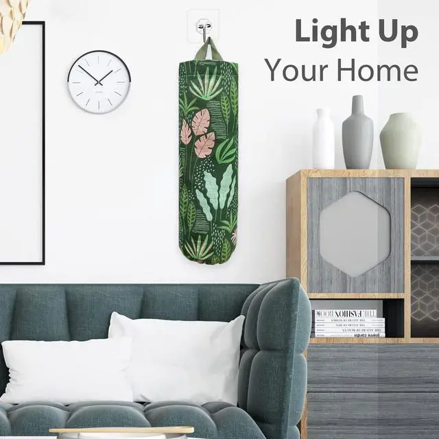Alt view image 6 of 6 - Plastic Bag Holder, Reusable Grocery Bag Organizer, Wall Mount, 1 Pack, Seaweed