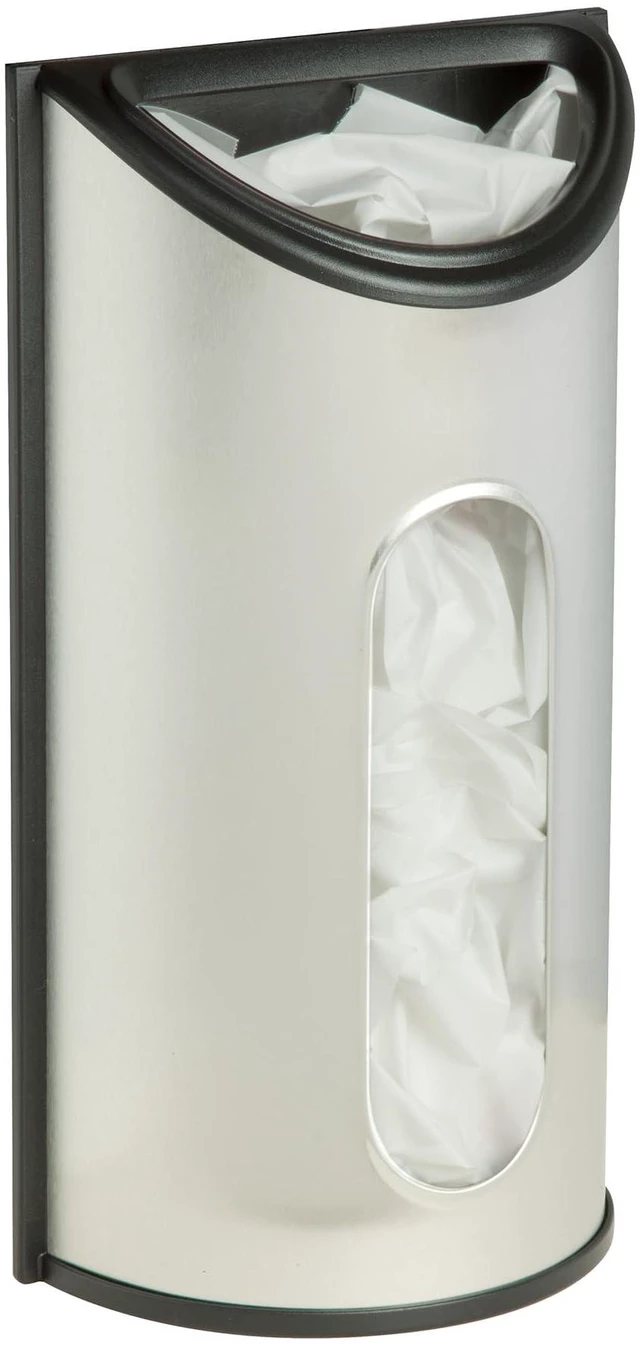 Main image of Stainless Steel Plastic Bag Saver & Trash Bag Dispenser, Wall-Mounted Plastic Bag Organizer for Kitchen, Pantry, Garage, Durable Stainless Steel Storage for Grocery Bags and Space-Saving