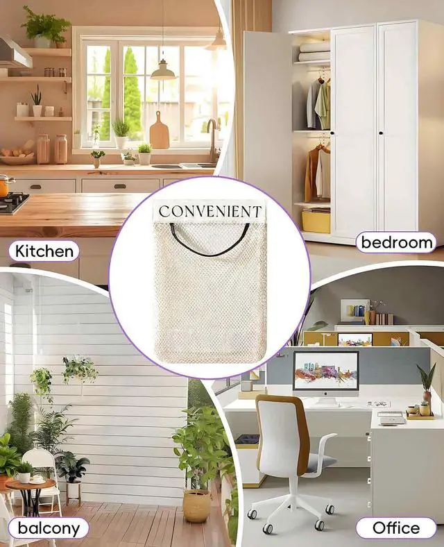 Alt view image 7 of 7 - 2 Pack Grocery Bag Holder for Plastic Bags, Shopping Bag Storage Dispenser under Sink with Sticky Wall Mount