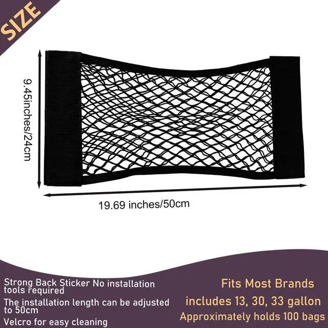 Alt view image 4 of 7 - Extra Large Trash Bag Holder Mesh Storage Net Grocery Bag Organizer Dispenser for Aluminum Foil, Garbage Bag, Plastic Wrap, Shopping Bag Under Sink Cargo Organizers for Home and Wall Mounted