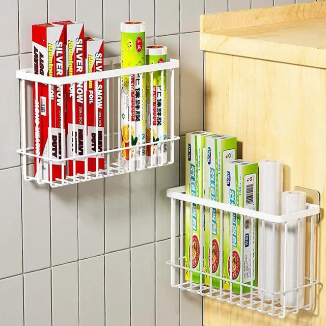 Alt view image 4 of 6 - 2 Piece Kitchen Cabinet Door Storage Box,Self Adhesive Wall Mounted Storage Boxes,Wardrobe/Bathroom/Refrigerator Small Items Organizer Storage Box (White)