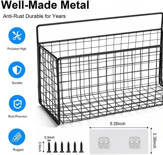Alt view image 3 of 7 - 2 Pack Large Adhesive Kitchen Cabinet Door Organizer - Lid Organizer Inside Cabinet Wall Mounted Pantry Door Caddy for Kitchen Containers Lid Kitchen Under Sink Basket