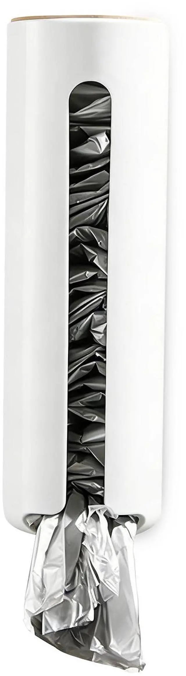 Main image of Grocery Bag Holder Wall for Plastic Bag,Mounted with Wood Lid - Plastic Bag Holder with Suction Cup for Kitchen