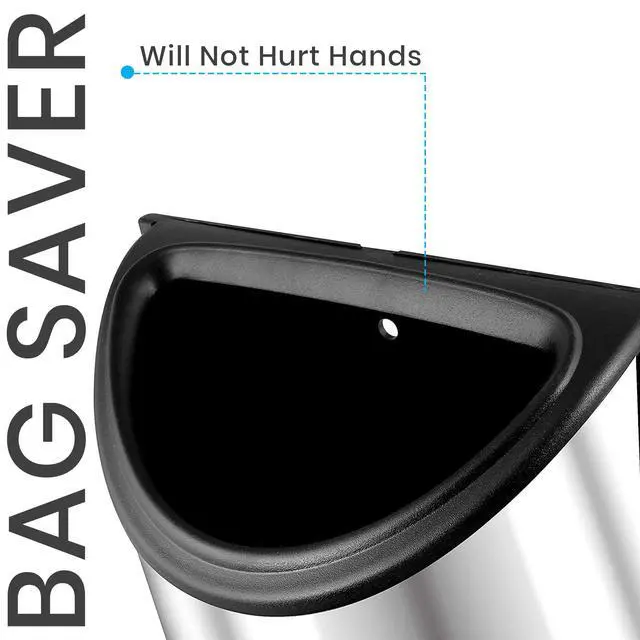 Alt view image 4 of 5 - Wall-Mounted Stainless Steel Grocery Bag Holder & Dispenser, Space-Saving Plastic Bag Holder for Kitchen, Pantry or Cabinet, Reusable Plastic Bag Organizer, Silver