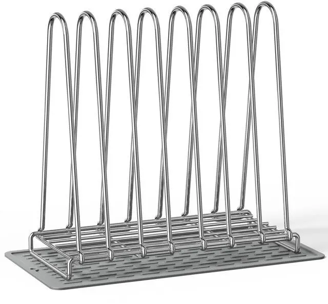 Main image of Reusable Bag Dry Rack, 304 Stainless Steel Plastic Bag Dry Rack with Silicone Drying Mat, Easy to Disassemble Bag Dryer Rack for Reusable Bags, Ziplock Bags, Silicone Bags, Space Saving Drying Stand