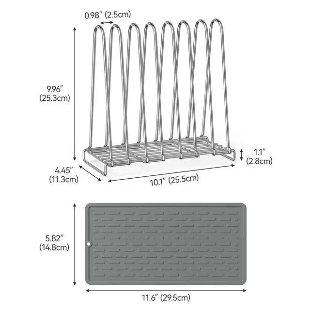 Alt view image 7 of 7 - Reusable Bag Dry Rack, 304 Stainless Steel Plastic Bag Dry Rack with Silicone Drying Mat, Easy to Disassemble Bag Dryer Rack for Reusable Bags, Ziplock Bags, Silicone Bags, Space Saving Drying Stand