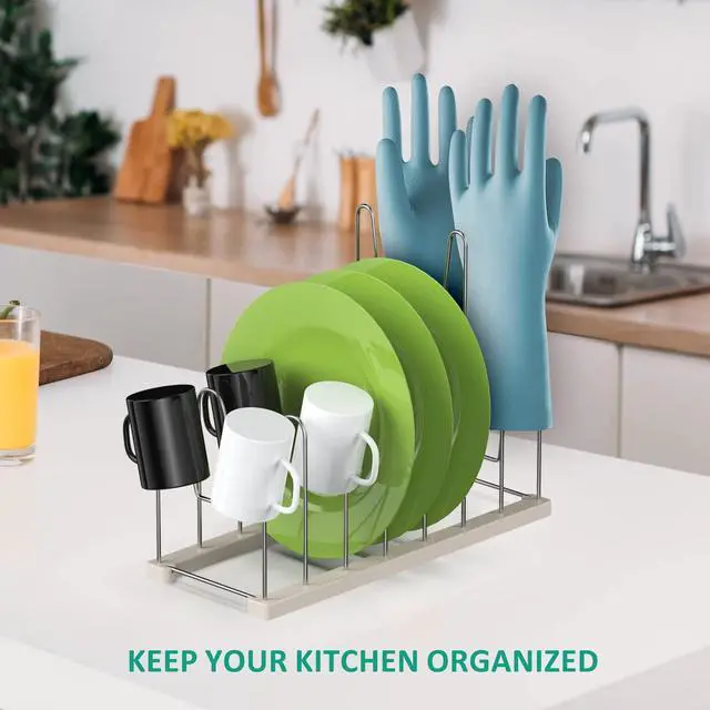 Alt view image 2 of 6 - Plastic Bag Drying Rack, Reusable Bag Drying Rack for Silicone Bag & Ziploc Bag, Bottle Dryer Rack for Gloves & Glasses, Pan Lid & Cutting Board Organizer