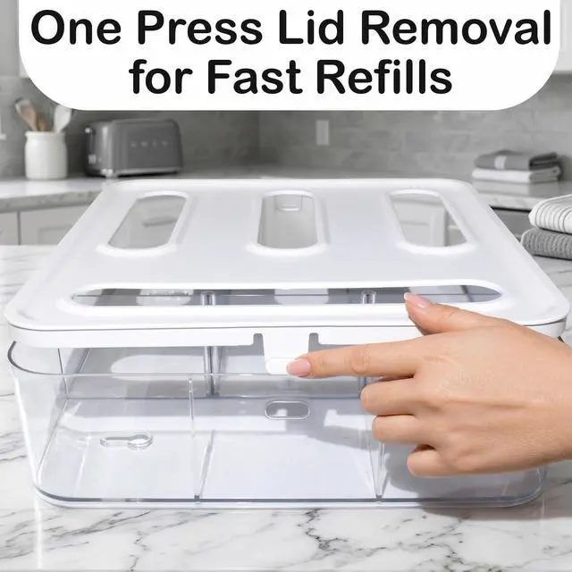 Alt view image 4 of 6 - Bag Storage Organizer for Kitchen Drawer, Plastic Bag Container Holder, Baggie Dispenser for Gallon, Quart, Sandwich, Snack, Kitchen Organizers and Storage