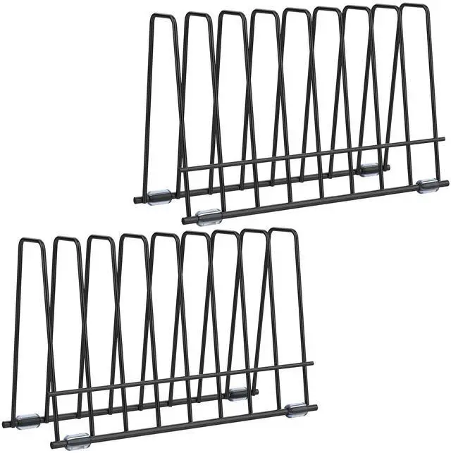 Main image of 2 Pack Reusable Bags Drying Rack-Multiple Kitchen Storage Organizer for Plastic, Gallon, Snack, Sandwich Bags, Desktop Book Shelf, Dresser Storage Rack (Black)
