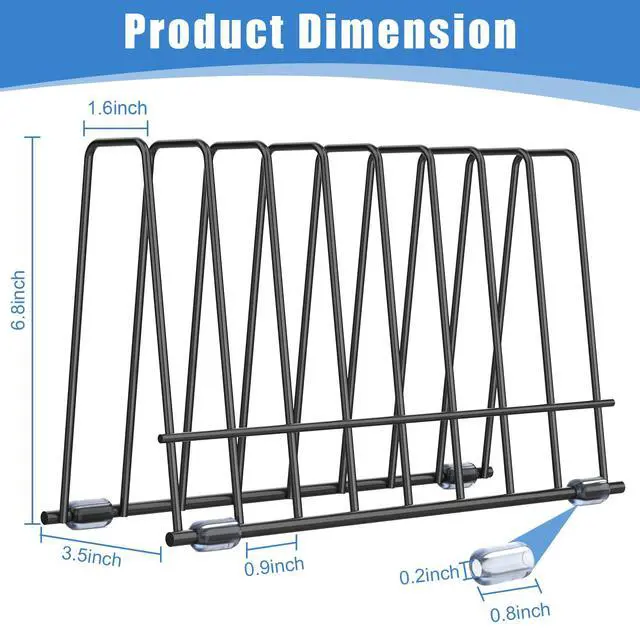 Alt view image 3 of 5 - 2 Pack Reusable Bags Drying Rack-Multiple Kitchen Storage Organizer for Plastic, Gallon, Snack, Sandwich Bags, Desktop Book Shelf, Dresser Storage Rack (Black)