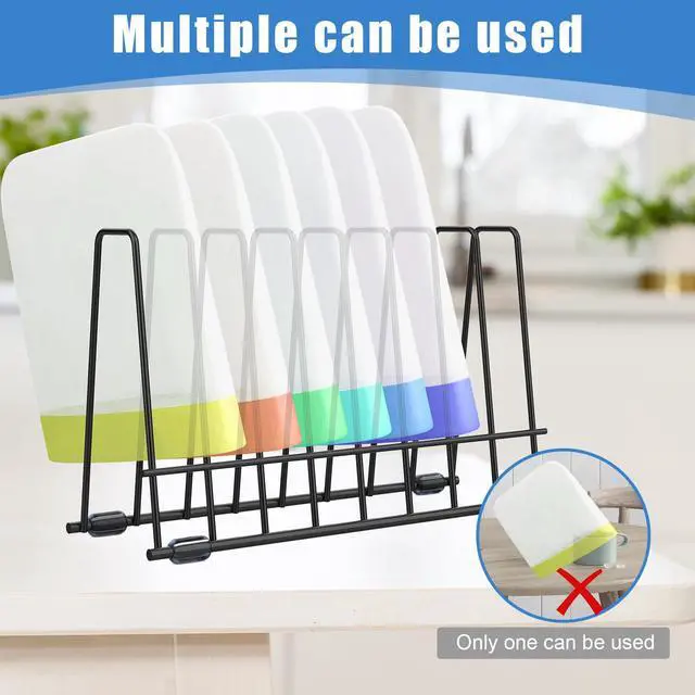 Alt view image 4 of 5 - 2 Pack Reusable Bags Drying Rack-Multiple Kitchen Storage Organizer for Plastic, Gallon, Snack, Sandwich Bags, Desktop Book Shelf, Dresser Storage Rack (Black)