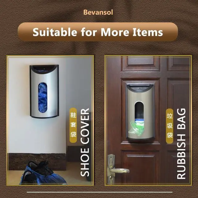 Alt view image 6 of 7 - Grocery Plastic Bag Holder for Kitchen Trash Bag, Easy Wall Mount Bag Saver, Storage Dispenser Medium, Smudge Proof with Extra Wide Access Openings, Stainless Steel (Sliver)