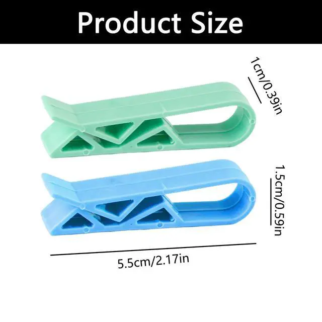 Alt view image 2 of 5 - 20Pcs Plastic Kitchen Garbage Bin Clip Set, Anti-Slip Fixation Clamp for Trash Cans and Garbage Bags (Blue and Green)