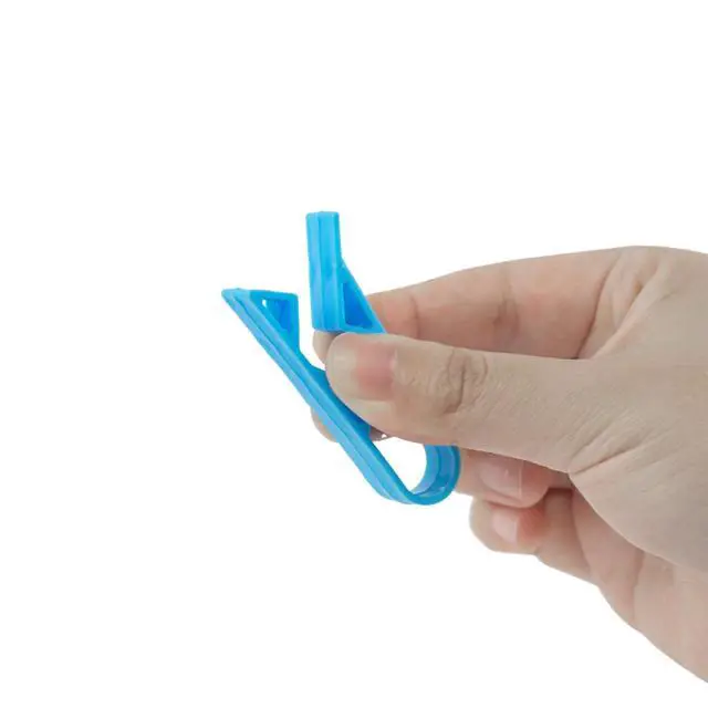 Alt view image 3 of 5 - 20Pcs Plastic Kitchen Garbage Bin Clip Set, Anti-Slip Fixation Clamp for Trash Cans and Garbage Bags (Blue and Green)