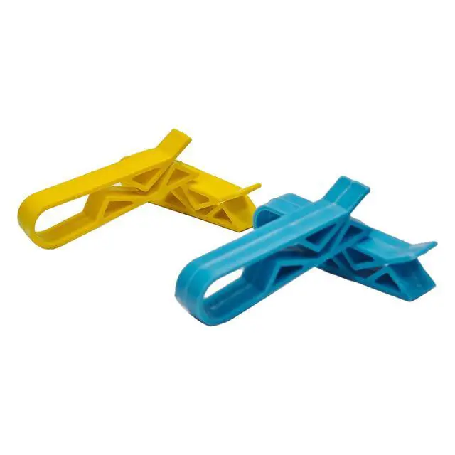 Alt view image 4 of 5 - 20Pcs Plastic Kitchen Garbage Bin Clip Set, Anti-Slip Fixation Clamp for Trash Cans and Garbage Bags (Blue and Yellow)