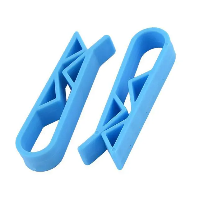 Alt view image 2 of 7 - 10Pcs Blue Plastic Kitchen Garbage Bin ClipSet of Bag Clips Anti-Slip Fixation Clamp for Trash Cans and Garbage Bins Janitorial Sanitation Supplies