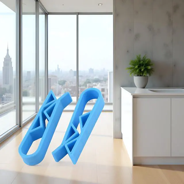 Alt view image 5 of 7 - 10Pcs Blue Plastic Kitchen Garbage Bin ClipSet of Bag Clips Anti-Slip Fixation Clamp for Trash Cans and Garbage Bins Janitorial Sanitation Supplies