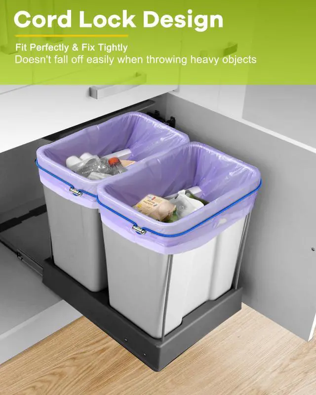 Alt view image 3 of 7 - Garbage Can Bands Cord Lord Design Adjustable Large Trash Can Rubber Bands Fits 8-33 Gallon Trash Cans Multifunction Bands Litter Box Bands for Kitchen Tables Picnic Party
