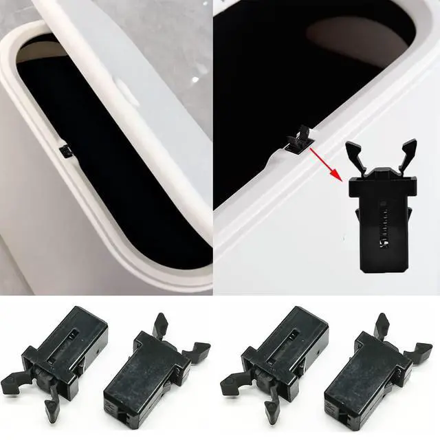 Alt view image 2 of 6 - 10 Pack Trash Can Lid Clips Press Switch Replacement Push-Type Lock Button for Mini Trash Can with Lid Garbage Can Waste Basket Bathroom Trash Can with Press Top Lids Diaper Pail